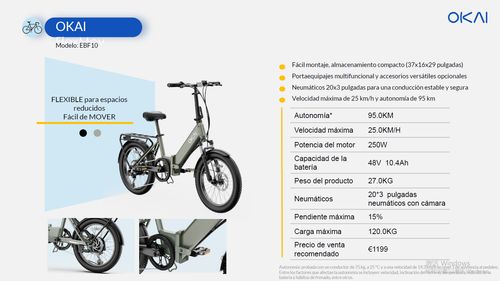 Bicicleta OKAI EBF10