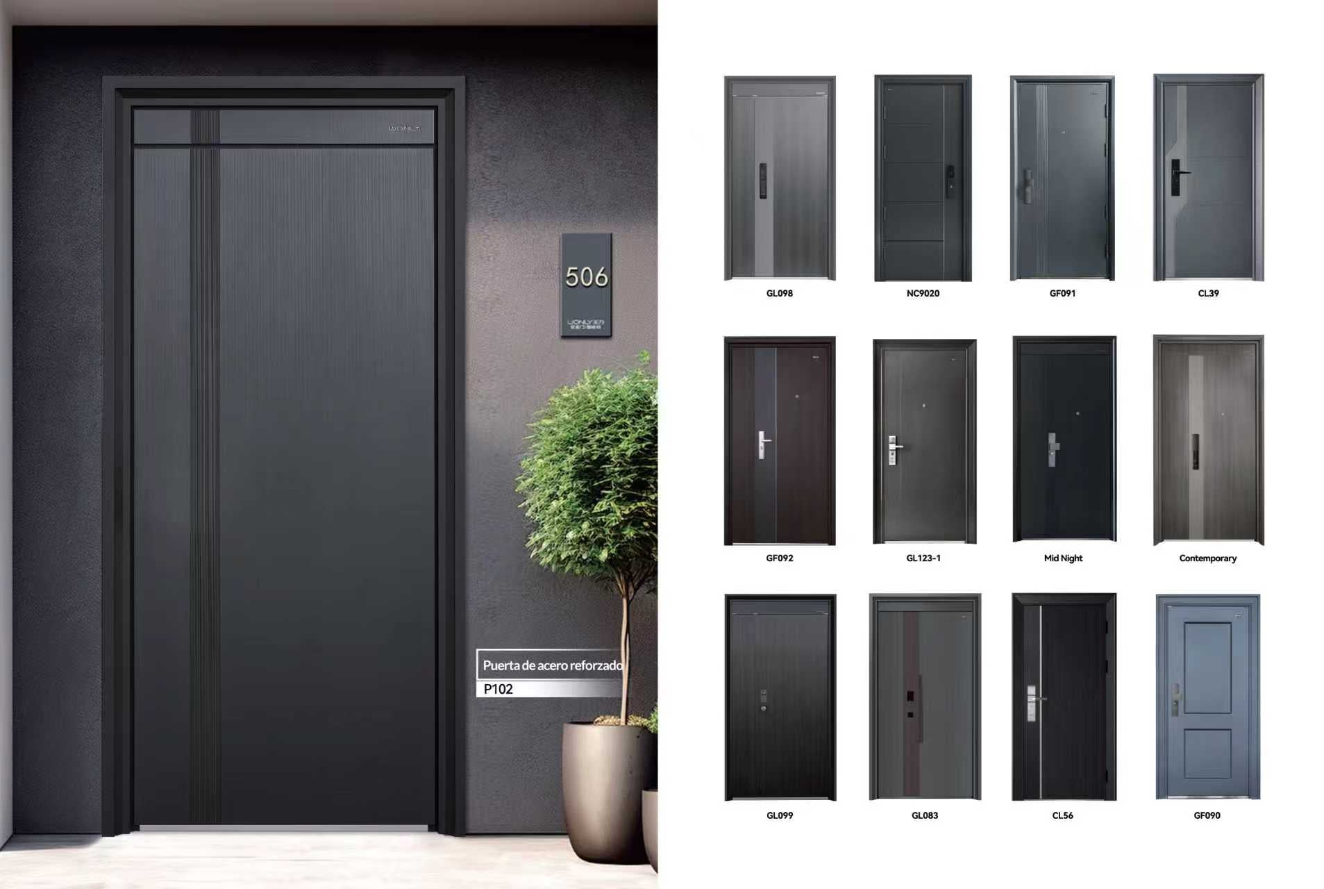 Puerta de acero reforzado CL097 PRO